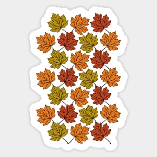 Maple Leaves Pattern Sticker